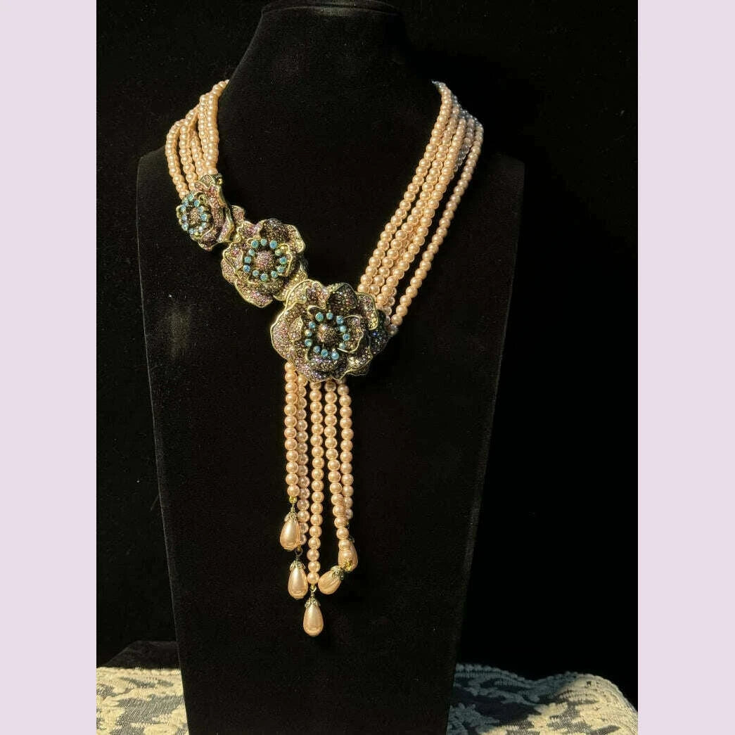 hd-europe-and-the-united-states-retro-literature-sweet-heavy-multi-layer-glaze-inlaid-shiny-rhinestone-flowers-tassel-necklace-kimlud-kimlud-33912851