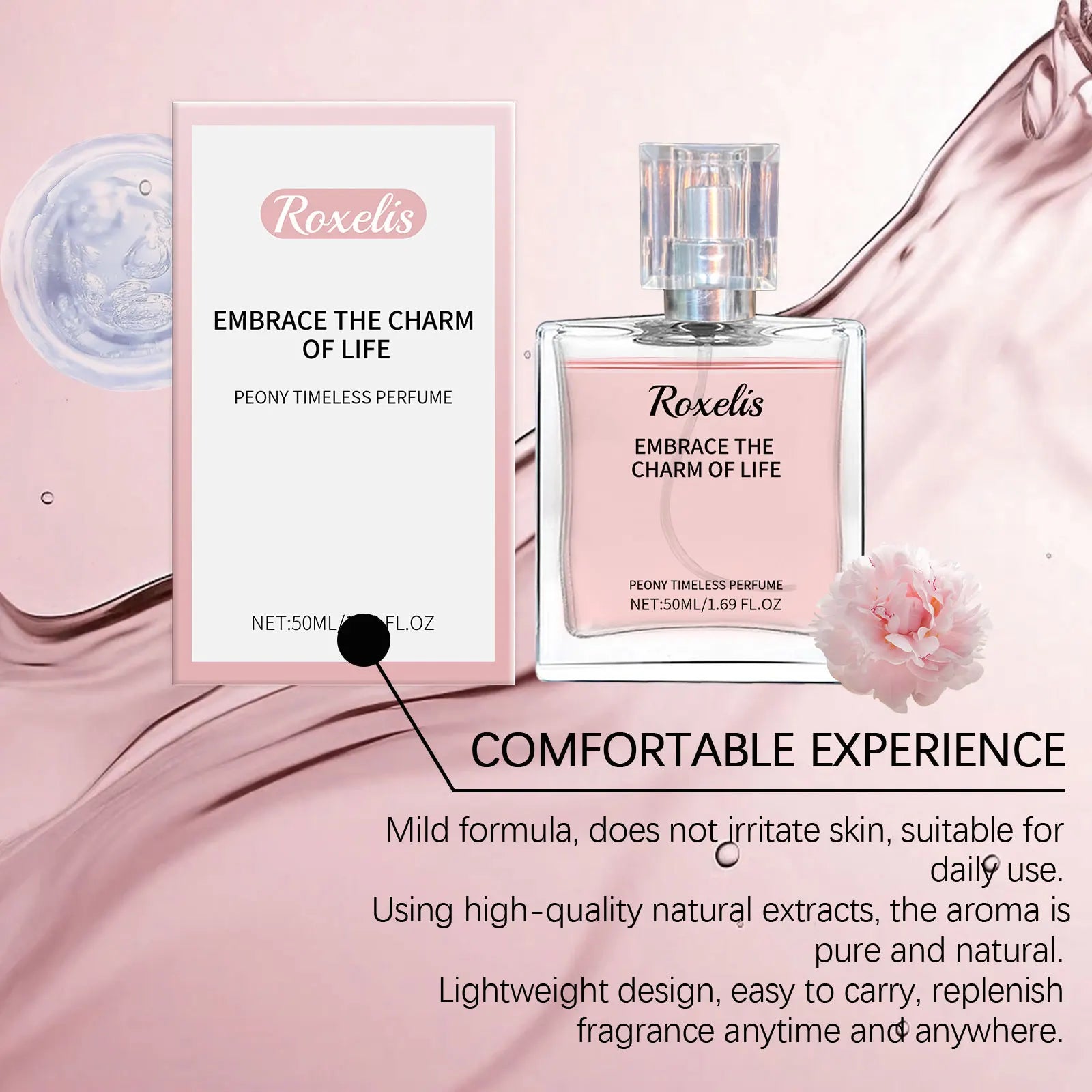 Exquisite Luxurious Floral Perfume — Peony Pink | KIMLUD
