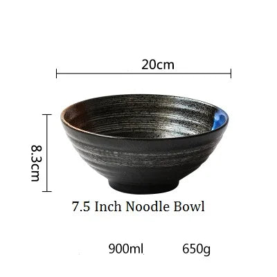 Porcelain Ramen Bowl 7.5 Inch Large — White | KIMLUD