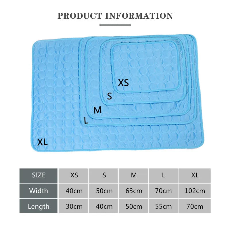 Dog Cooling Mat Summer Pad for Dogs Cat Blanket Breathable dog Bed Kennel Puppy Sleeping Sofa Cushion Dog Accessories