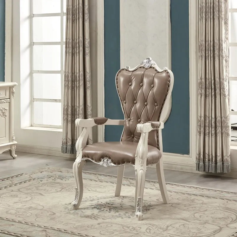 Leather Throne Lounge Chair Diamond-Tufted — Blush Pink | KIMLUD