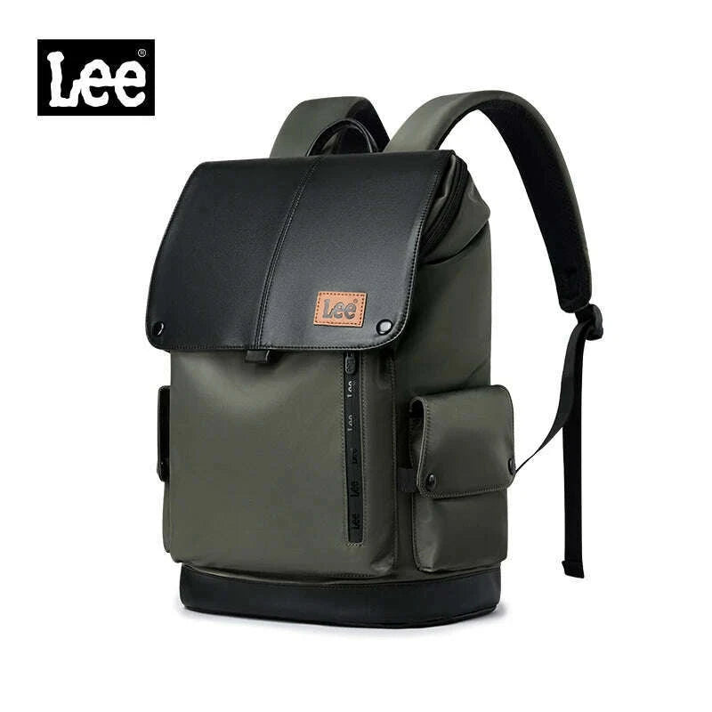 lee-new-korea-style-flip-leather-backpack-women-men-large-capacity-business-commuter-travel-rucksack-buy-laptop-school-book-bagkimlud-womens-fashion-34614123