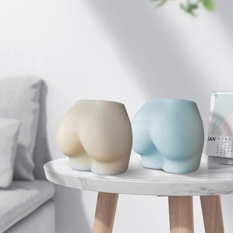 KIMLUD, 3D Large Hip Candle Mold Plump Ass Torso Candle Silicone Mold Buttock Scented Candle Aromatherapy Women Chest Soap Plaster Mould, KIMLUD Womens Clothes
