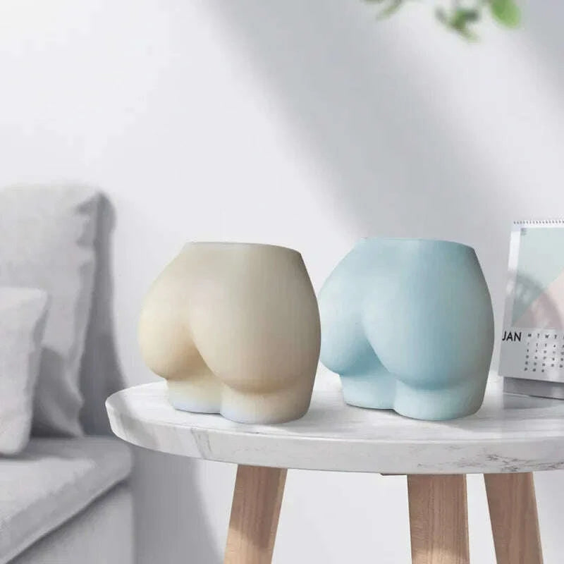 KIMLUD, 3D Large Hip Candle Mold Plump Ass Torso Candle Silicone Mold Buttock Scented Candle Aromatherapy Women Chest Soap Plaster Mould, KIMLUD Womens Clothes