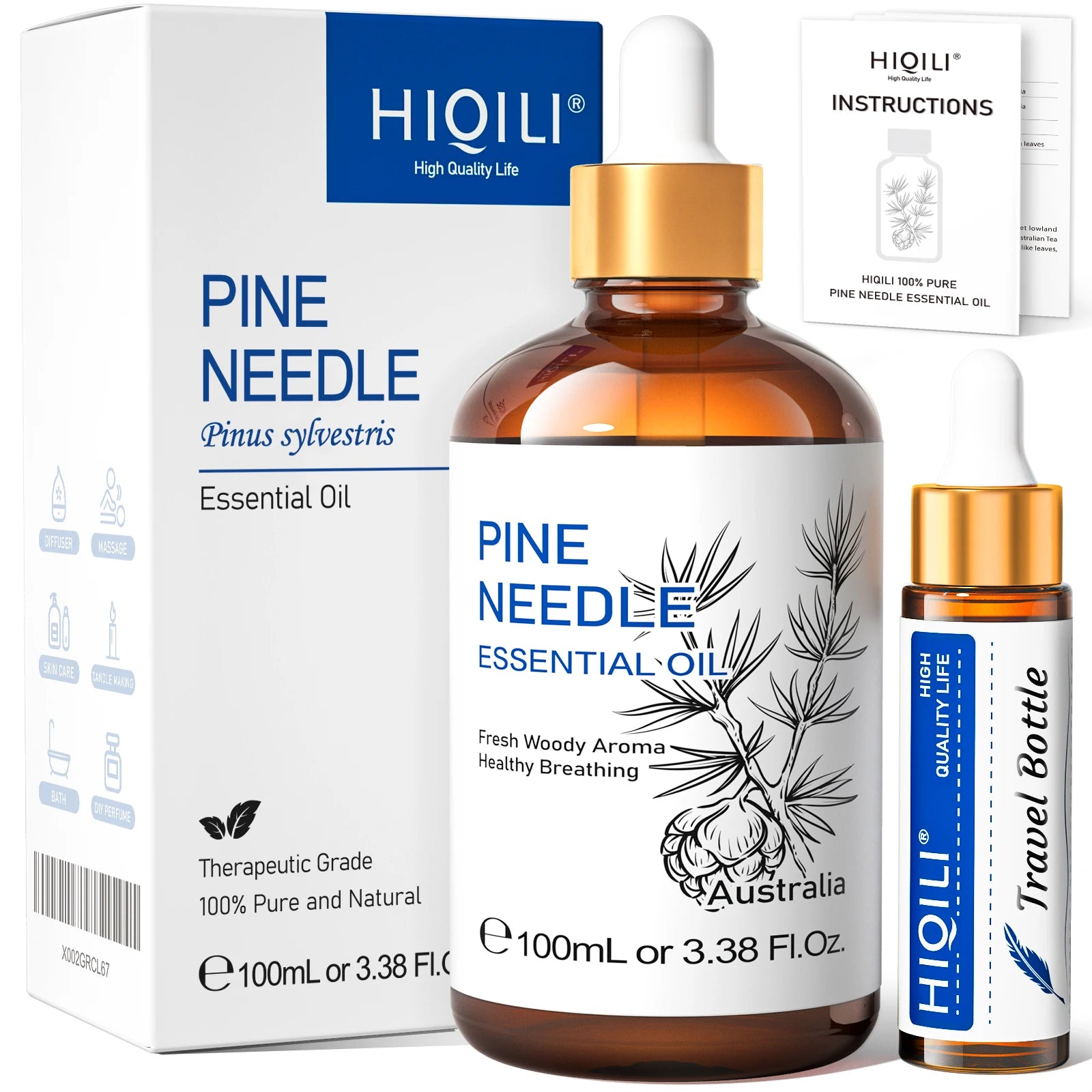 Pure Essential Oil Ylang-Ylang 100ml — Amber | KIMLUD