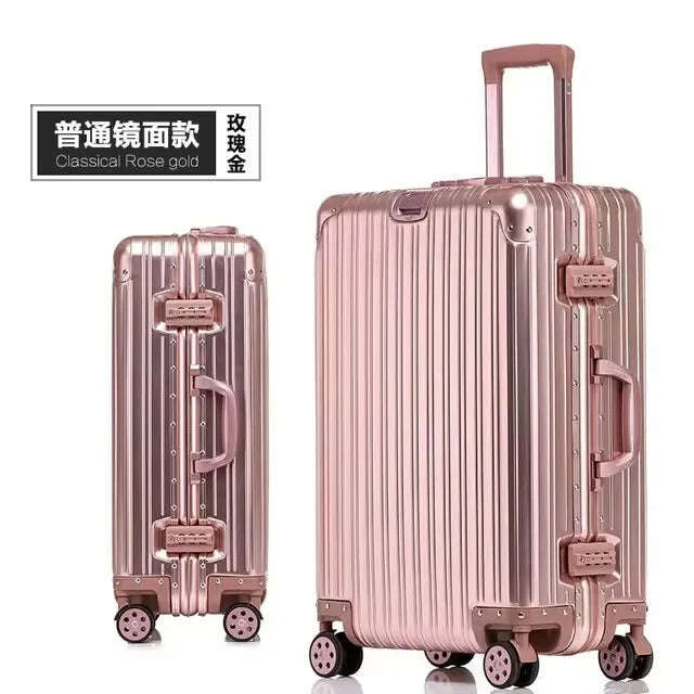 KIMLUD, New All Aluminum Travel Luggage High End Fashion Luggage Perfect For Boarding Spinner International Brand Travel Suitcase, KIMLUD Womens Clothes