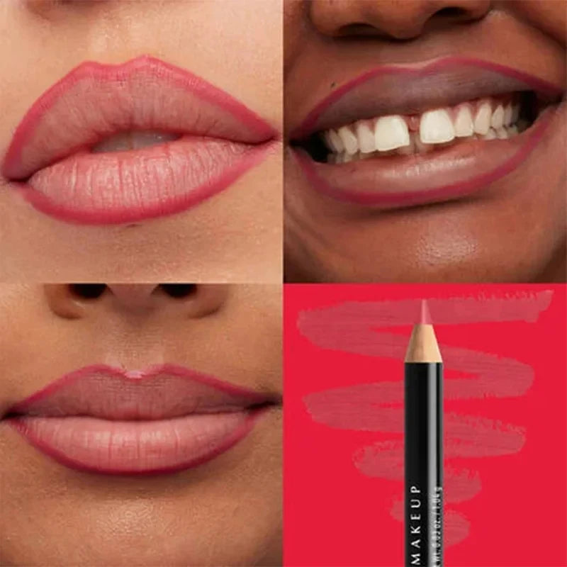 Slim Lip Pencil Nude Matte Creamy Lipstick Long-lasting Waterproof Plumping Lip Stain Natural Brown Lipliner Professional Makeup