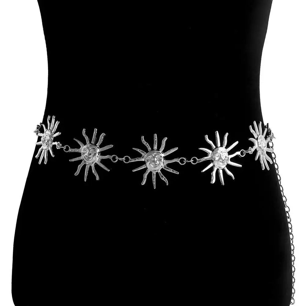 Metal Waist Chain Belt Punk Hip Hop Style — Gold | KIMLUD