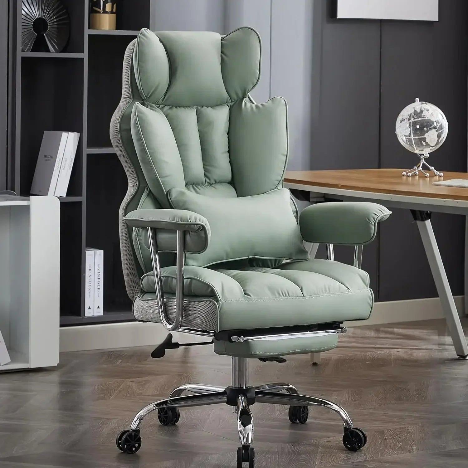 Hot-sellingBig and Tall Office Chair 400LBS, Heavy Duty Executive Office Chair with Foot Rest, Home Office Desk Chairs