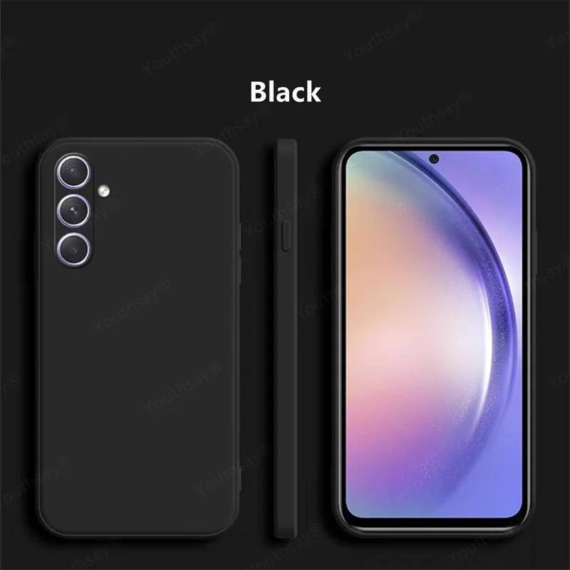Liquid Silicone Phone Case Soft Original — Black | KIMLUD