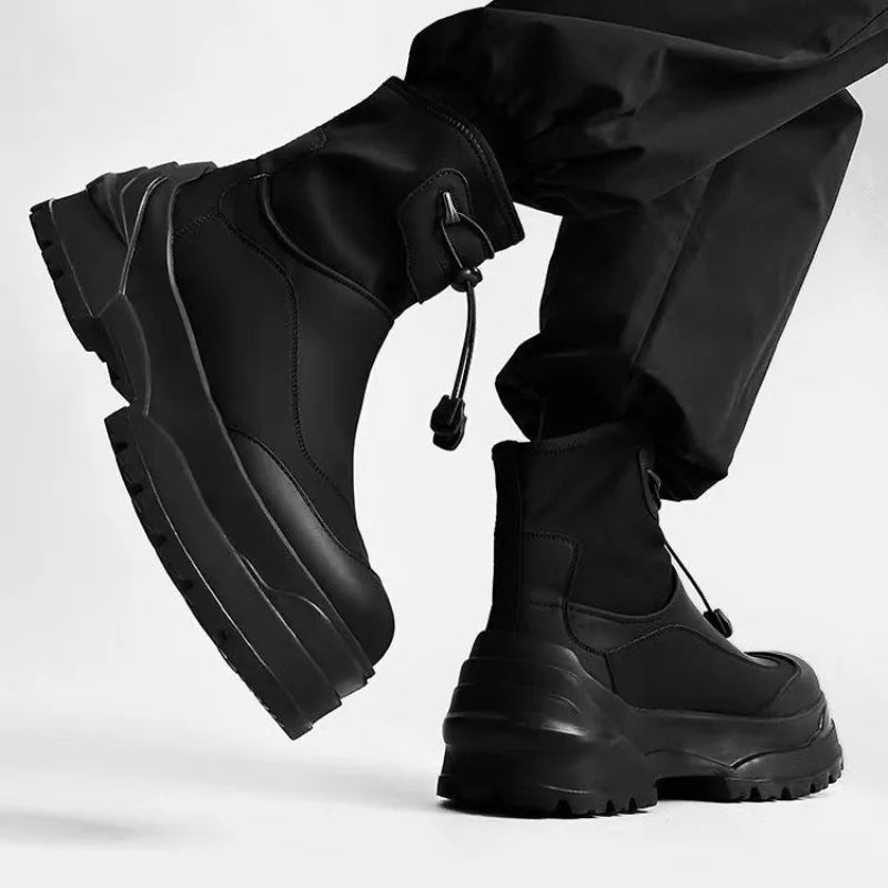 Motorcycle Boots – Non-slip Safety – Canvas Lining – Black | KIMLUD