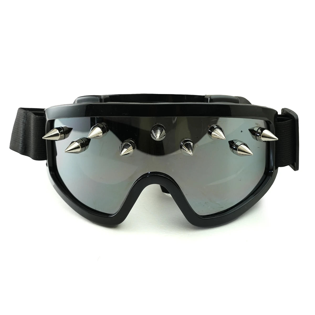 Metal Rivet Large-Frame Goggles Sunglasses — Black | KIMLUD