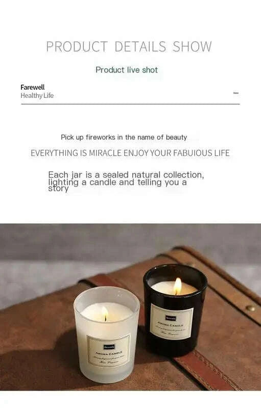 KIMLUD, Scented Aromatic Candles Guest Gift Candles Lot Wedding Candles White In Glass Jars Luxury Candle For Home Decor, KIMLUD Womens Clothes