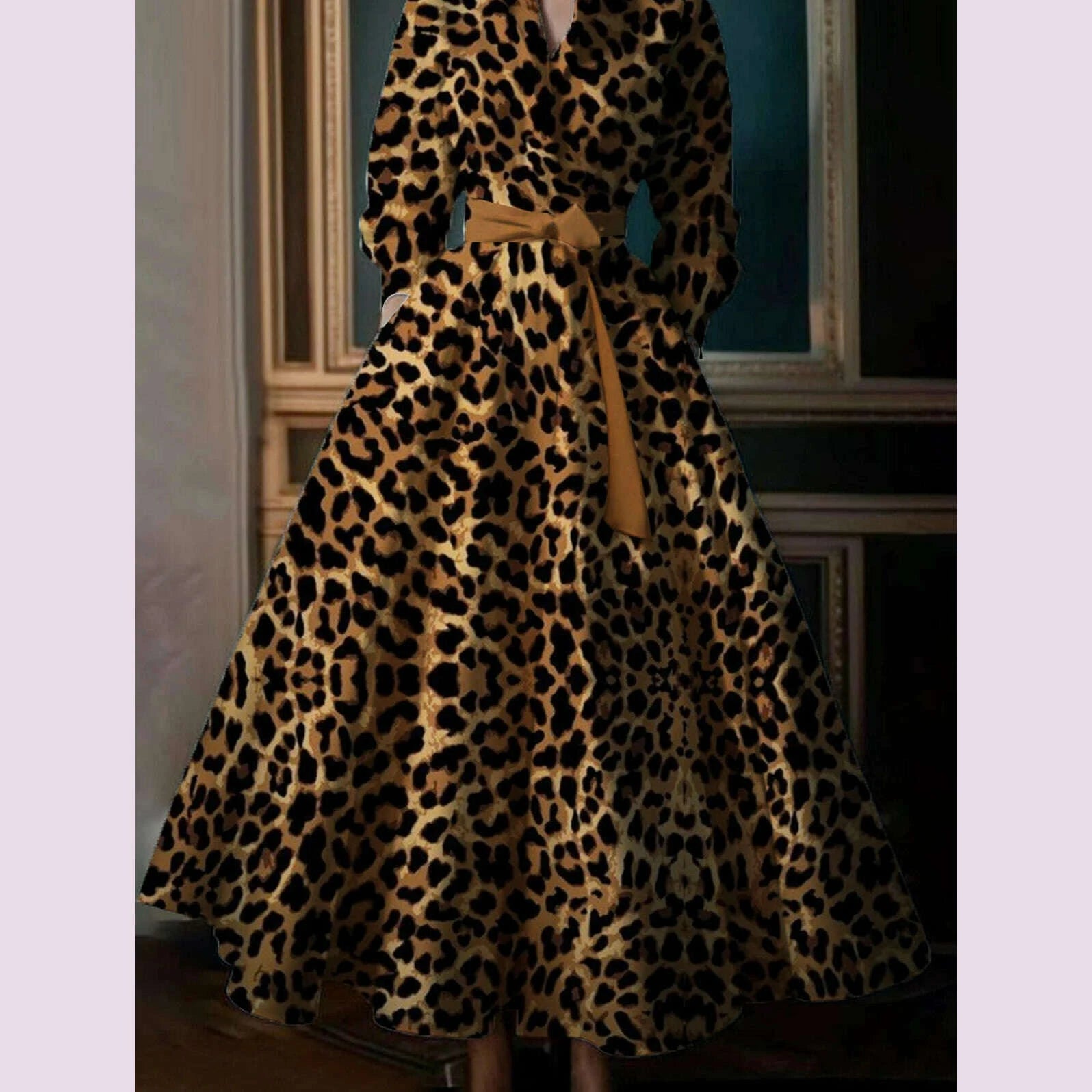 casual-commuter-retro-boho-leopard-pattern-womens-big-size-dress-new-high-street-standing-collar-loose-big-swing-shirt-dresseskimlud-womens-fashion-34618237