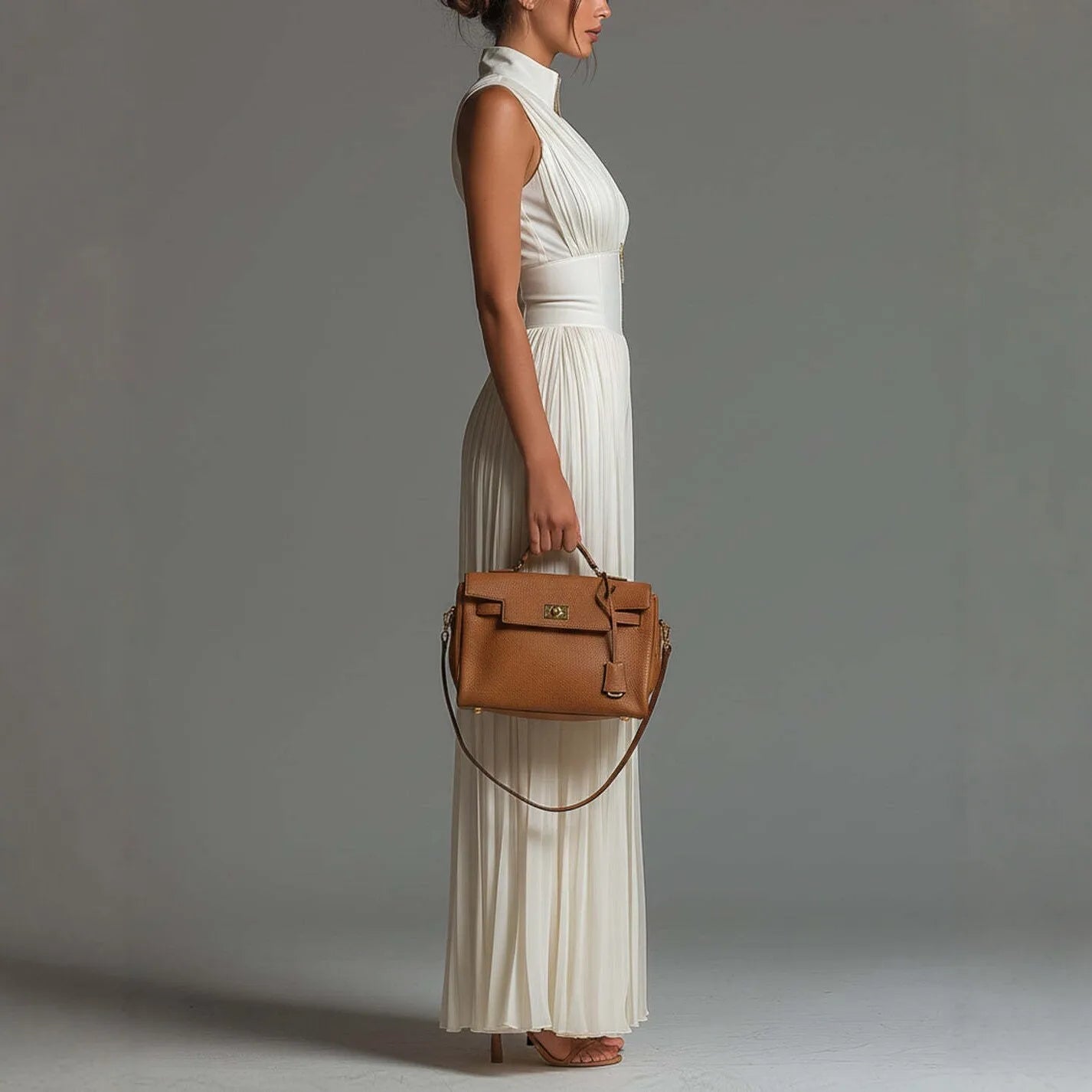 Spring Summer Women White Ruched Halter Jumpsuit Playsuit Wide Leg Romper