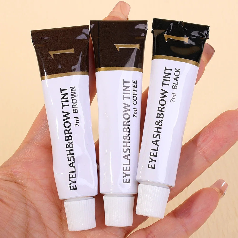 Semi Permanent Dye Kit 2-in-1 Waterproof Brow Tint — Black Brown | KIMLUD