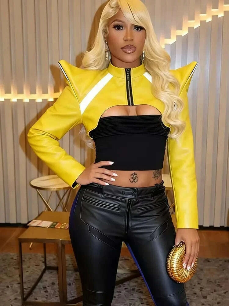 edgy-horn-detail-women-short-jacket---leather-full-sleeve-zipper-y2k-festival-coatjackets-coatskimludkimlud-35557991