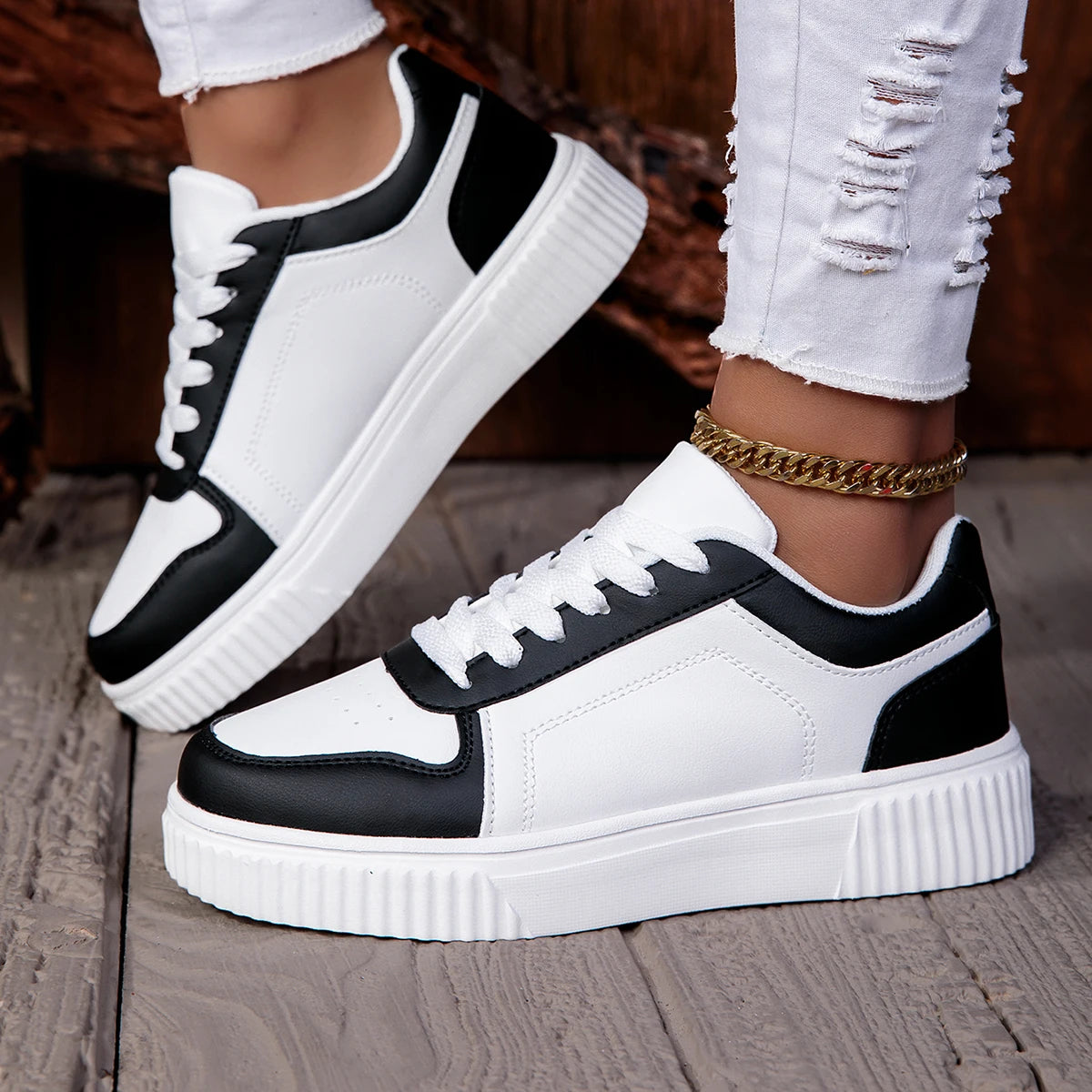 Unisex Sneakers – Large Size – Leather Upper – White | KIMLUD