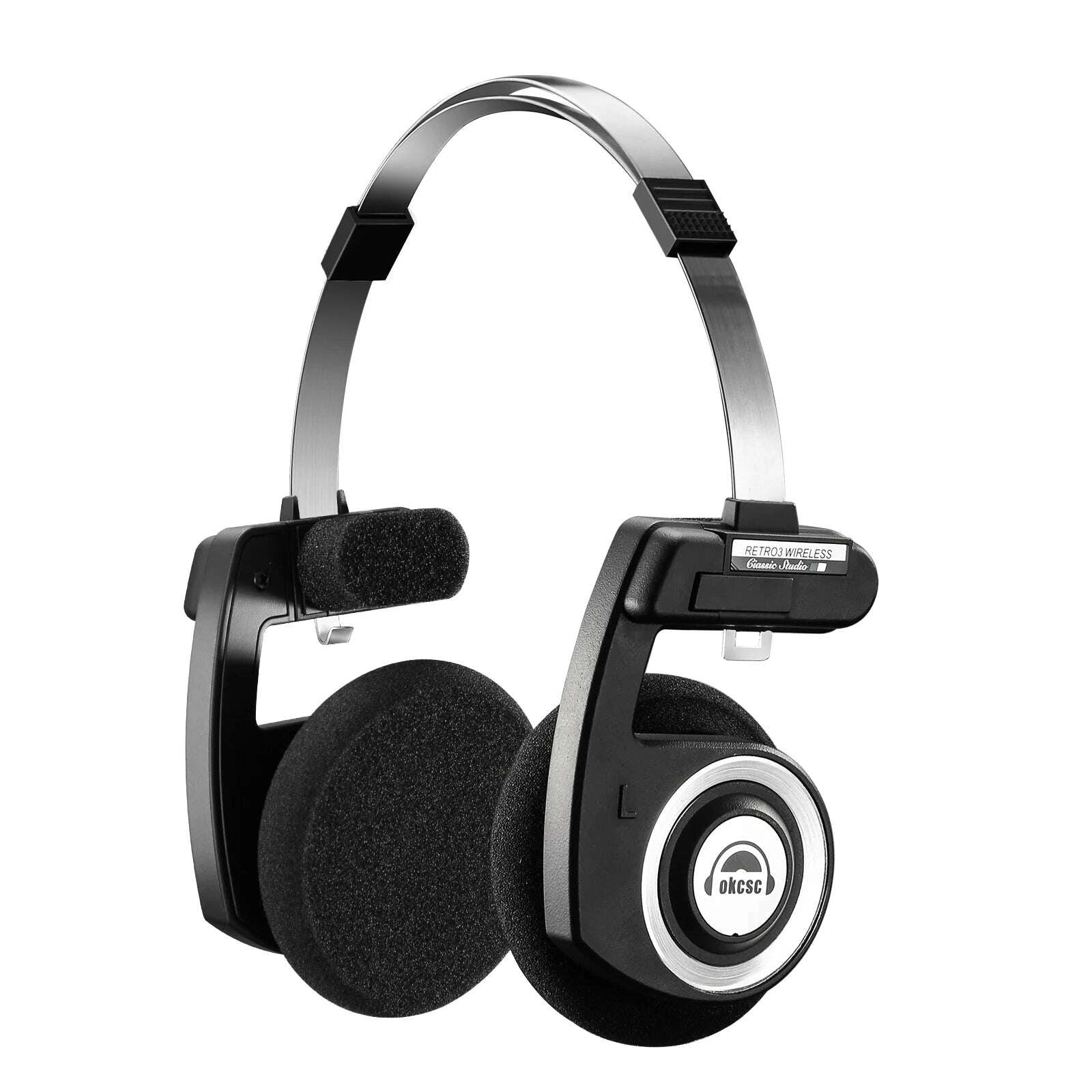 KIMLUD, OKCSC Retro 3rd Generation Headphone Wired/Wireless Earphones 40mm Driver Open End HiFi Headset Only Bluetooth Version 2-in-1, KIMLUD Womens Clothes