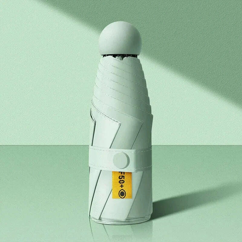 KIMLUD, Compact Travel Mini Umbrella Uv Protection Capsule Umbrella 5 Fold Ultra Lightweight Sunshade Umbrellas Protable Manual, KIMLUD Womens Clothes