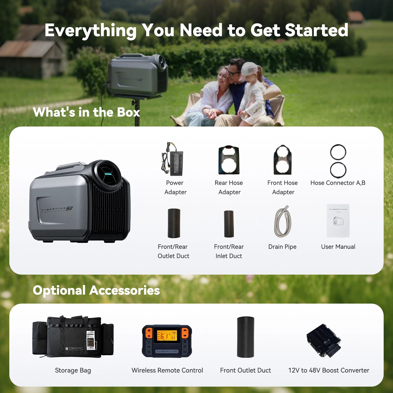 Portable Outdoor Air Conditioner S2 Pro — Black | KIMLUD