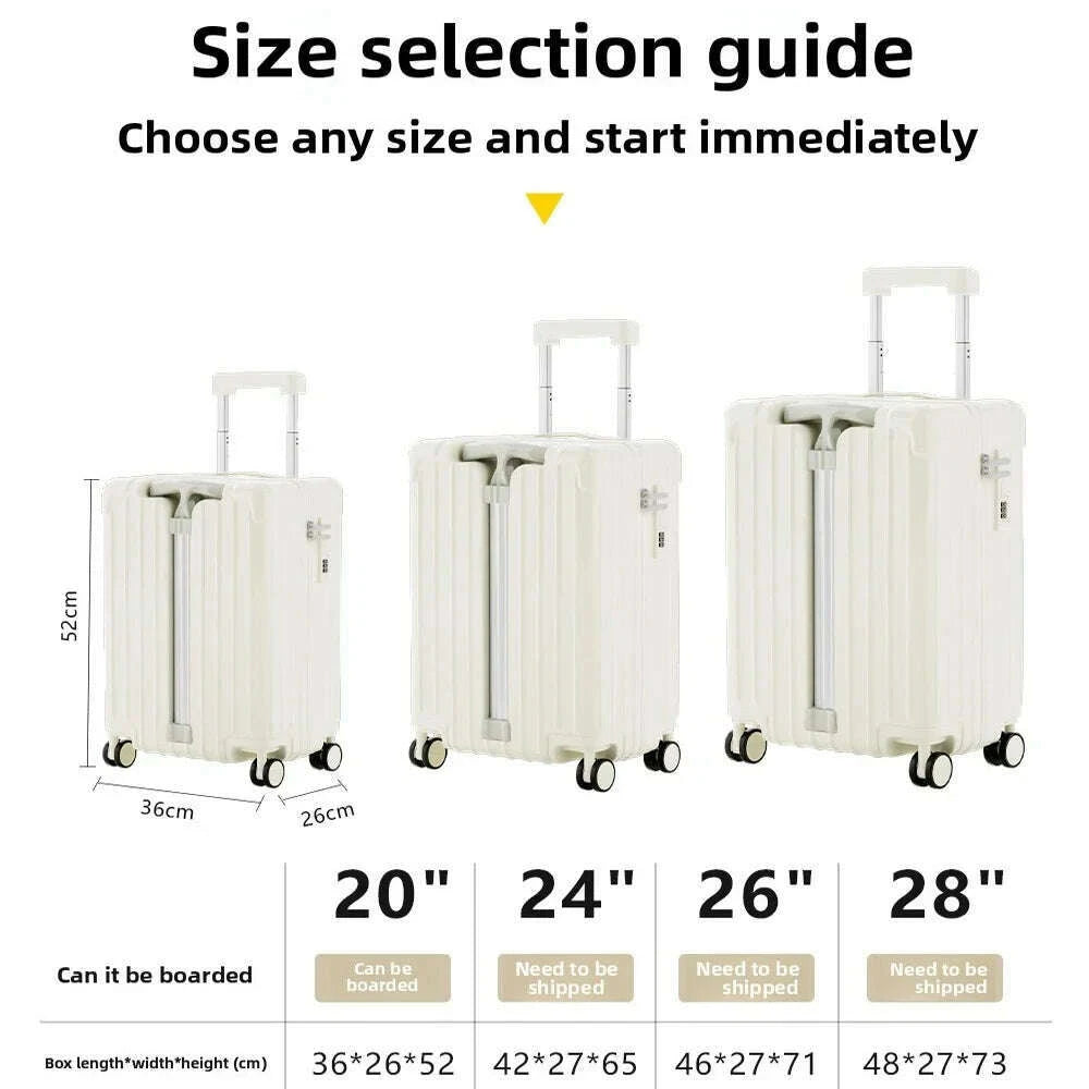 kid-suitcase-front-opening-boarding-case-laptop-trolley-case-luggage-with-spinner-wheels-carry-on-luggage-for-travelkimlud-womens-fashion-34614423