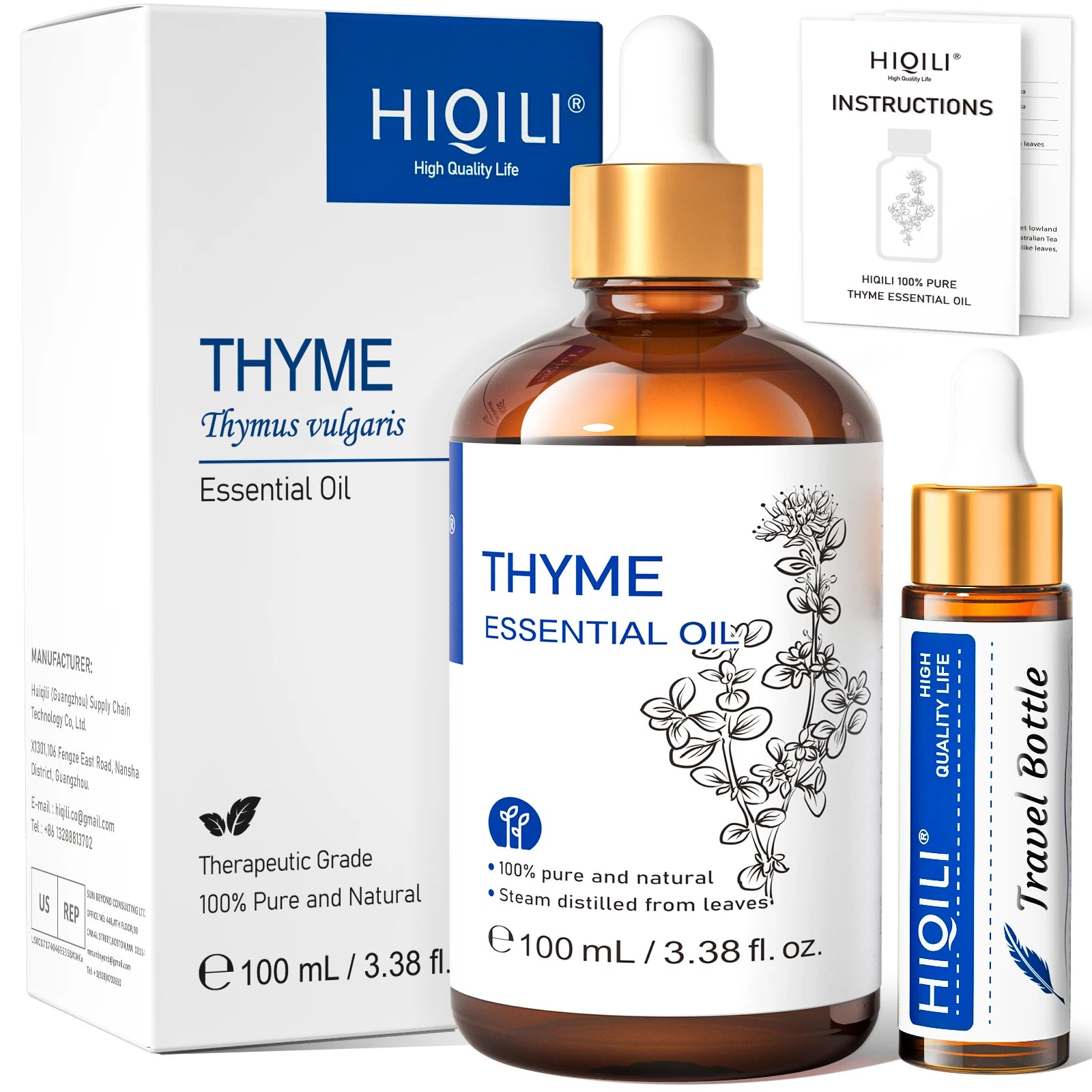 Pure Essential Oil Ylang-Ylang 100ml — Amber | KIMLUD