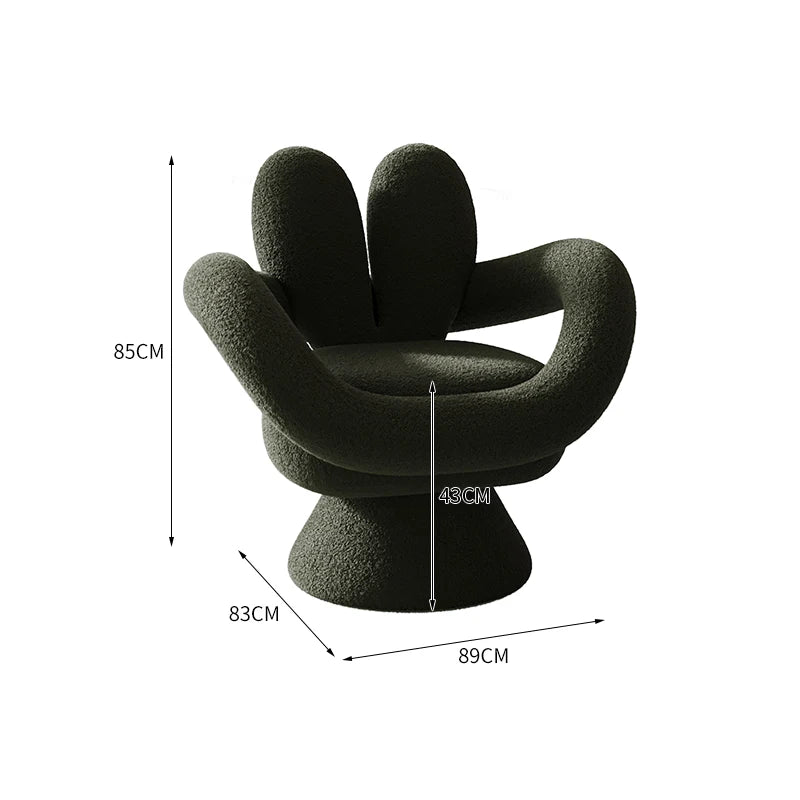 Luxury Design Balcony Living Room Chair Swivel Single Relaxing Sofa Chair Backrest Dresser Vanity Nordic Armchairs Living Chairs