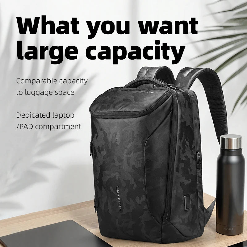 MARK RYDEN Business Backpack for Men Waterproof and Travel Laptop Backpack with USB Charging, Fits 17 Inch Laptop and Tech Gear