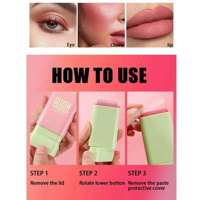make-up-multi-functional-blush-stick-easy-color-rouge-blusher-cream-waterproof-high-color-rendering-brightening-skin-tone-hotkimlud-womens-fashion-34603374