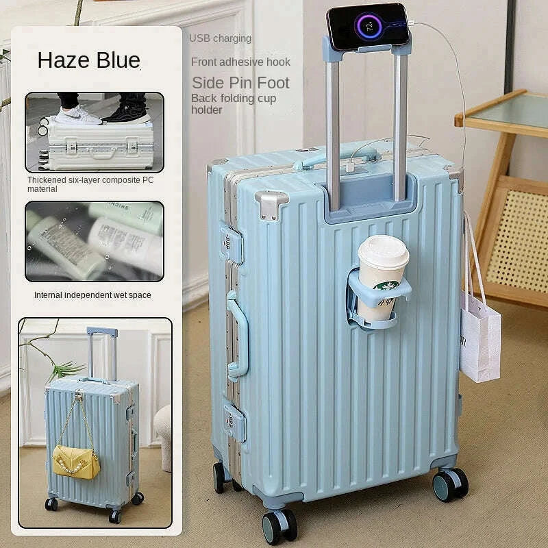 multifunctional-luggage-aluminum-frame-with-usb-charging-port-30-high-capacity-suitcase-20-inch-travel-boarding-password-boxkimlud-womens-fashion-34624103
