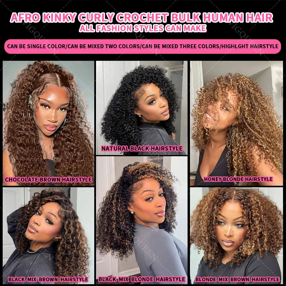 Small Spirals Crochet Hair Extensions For Braid — Honey Blonde | KIMLUD