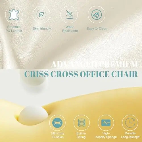 Flip Armrests Criss Cross Office Chair, Reclining Office Chair with Foot Rest, Adjustable Headrest, Massage Waist