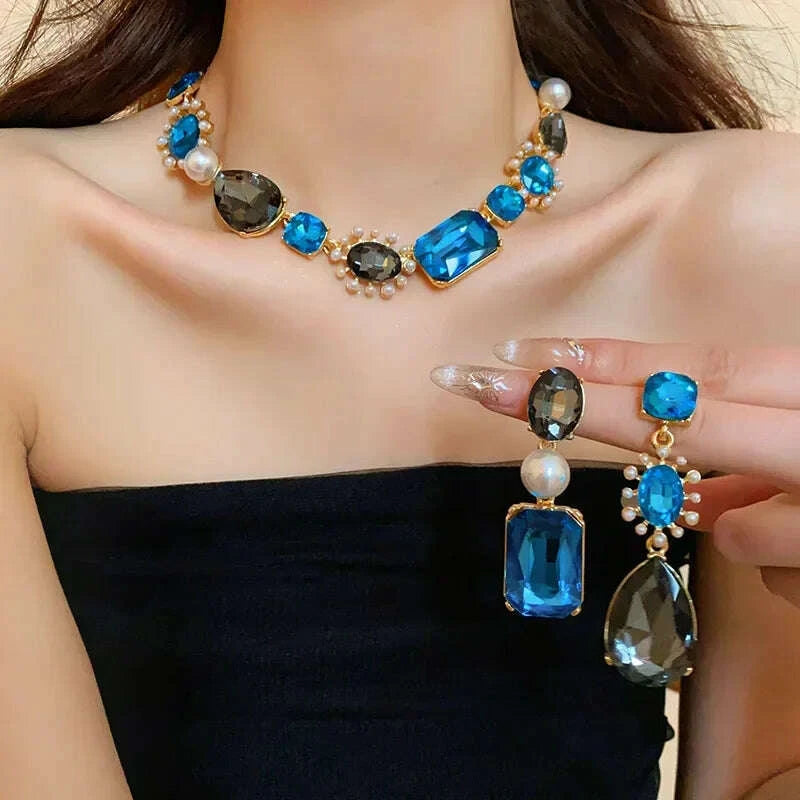 3-pcs-french-light-luxury-jewelry-set-for-women-water-drop-rhinestone-pearl-necklace-fashion-high-sense-accessories-sets-wedding-kimlud-kimlud-33913648