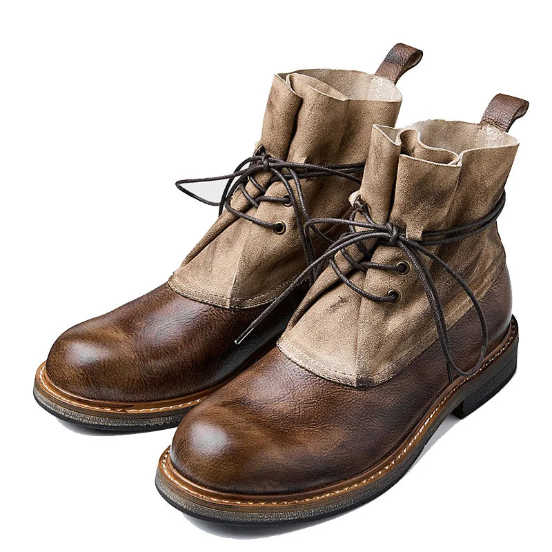 Men Boots New Arrival Motorcycle Boots High Quality Retro Comfortable Leisure Tooling Work Ankle Workwear Boots