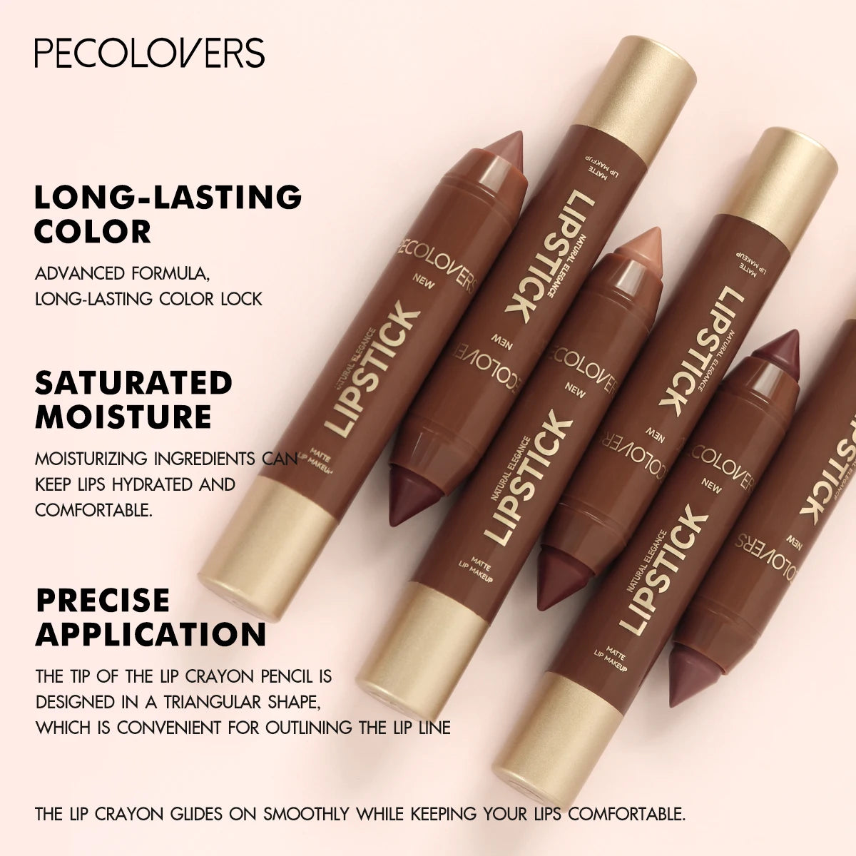 Fine Tip Lip Liner Pen Soft Mist Matte Finish — Brown Red | KIMLUD