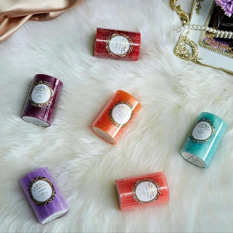 KIMLUD, Household Smokeless Column Wax Scented Candles Church Holiday Wedding Scented Birthday Buddhist Candles Home Decoration, KIMLUD Womens Clothes