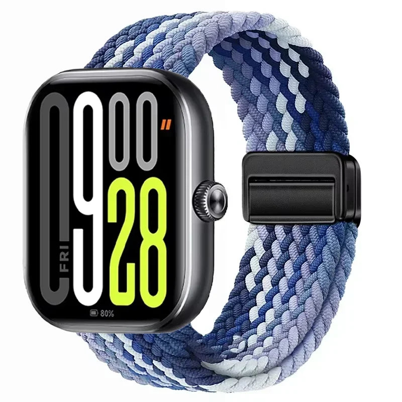 Magnetic Braided Nylon Loop Band for Xiaomi Redmi Watch 6 5 4 Strap Adjustable Sport Replacement Correa Bracelet Mi Band 9 8 Pro