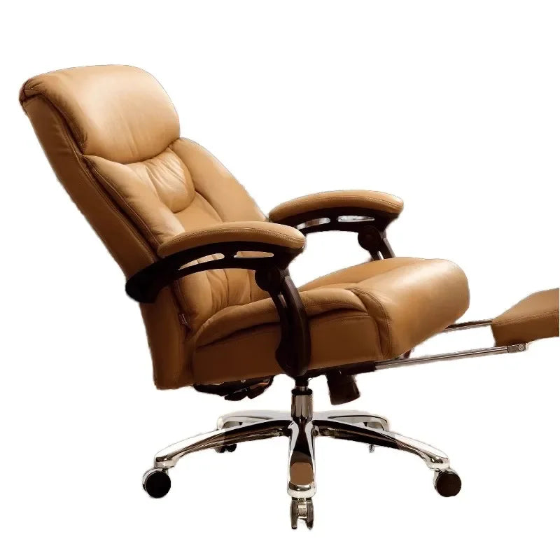 A Factory Direct Comfortable Synthetic Leather Boss Chair Business Swivel Office Chair Home Computer Chair for Work Home Use