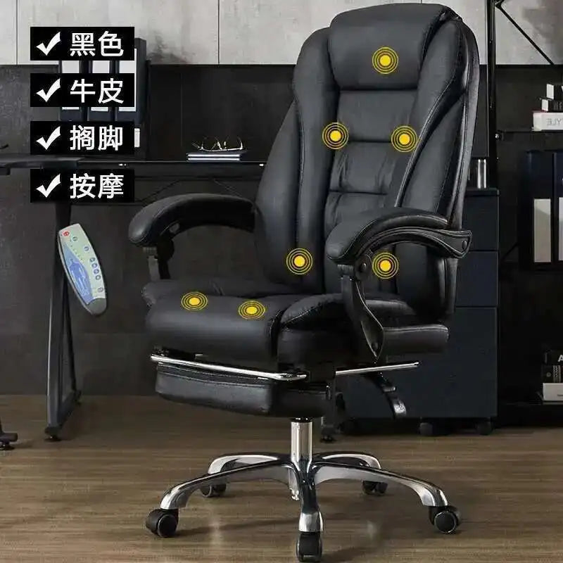 Executive Seat Office Chair Leather Study Wheels Modern Hand Relax Armchairs Library Fashion Cadeira Presidente Office Furniture