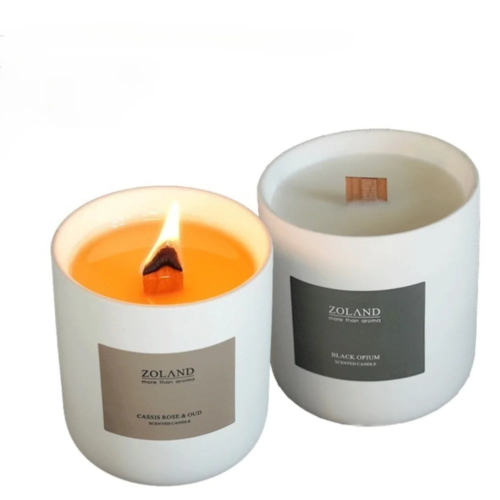 Handmade Scented Candle Jar Romantic Wedding — White | KIMLUD