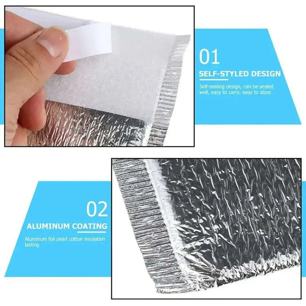 KIMLUD, 50Pcs/Pack Ice Cold Warm Aluminum Foil Bag Food Thermal Drink Storage Insulation Bag Delivery Carrier with Closure Cooler Bag, KIMLUD Womens Clothes