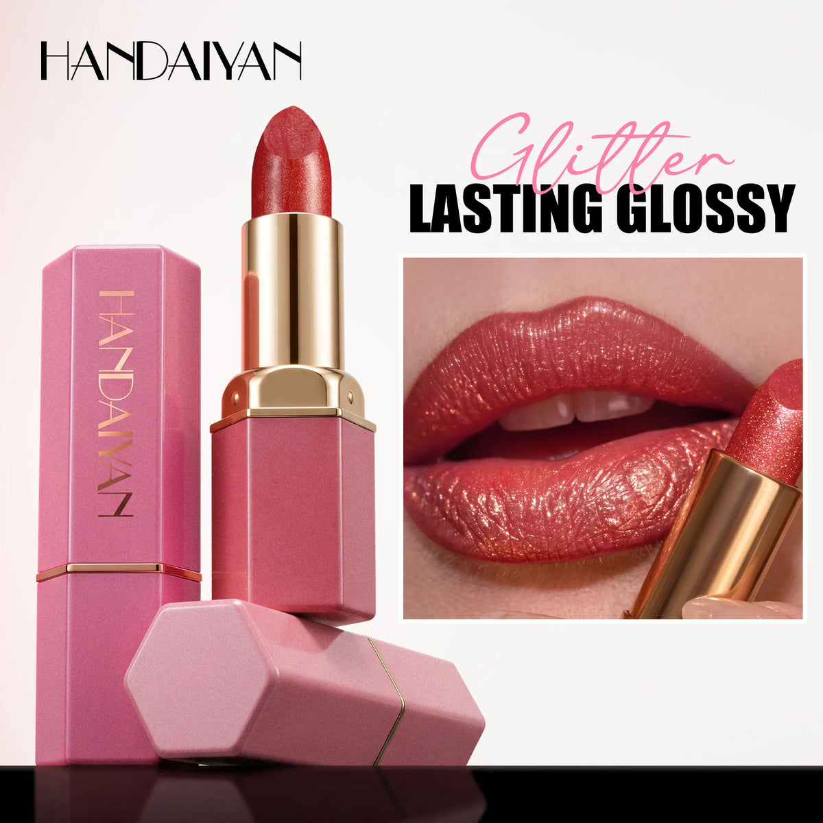 Lipstick – Waterproof – Matte Finish – Metallic Red | KIMLUD