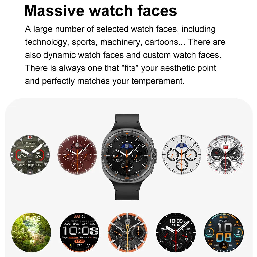 2025 New Smart Watch 8 Ultra GPS Tracking Watches Men Women AMOLED Always Display Bluetooth Call Sports Smartwatche For Android