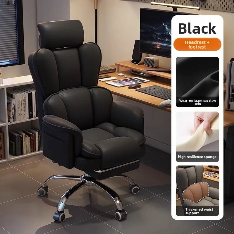Computer Chair Home Bedroom, Office Chair Liftable, Desk, Chair, Comfortable Sedentary, E-sports, Leisure, Backrest Living Room