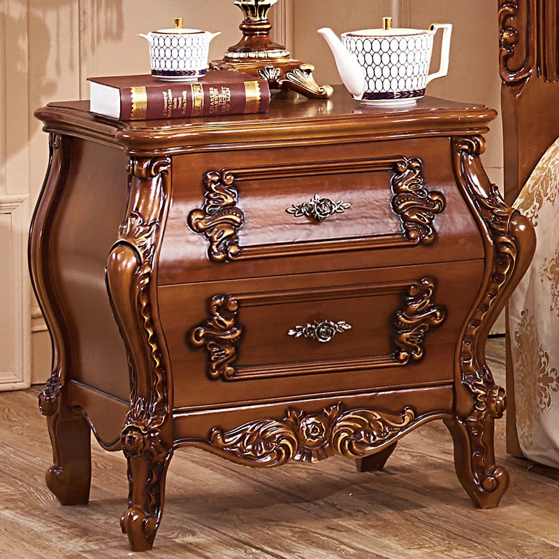 Genuine Leather Bed Romantic Design — Cognac Brown | KIMLUD