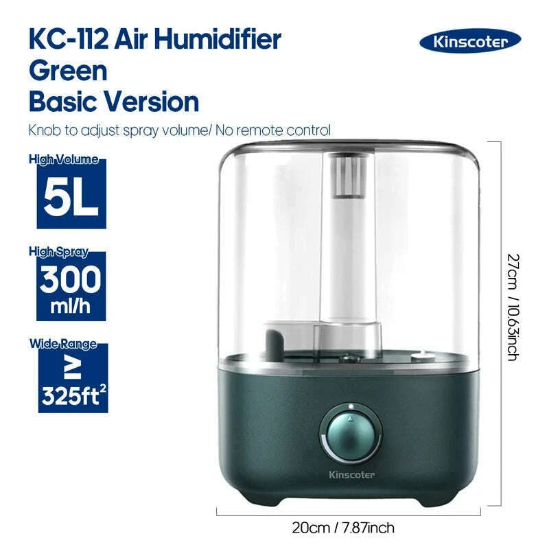 kinscoter-3l-air-humidifier-professional-large-capacity-home-humidifier-plant-mist-aroma-diffuser-with-remote-control-timerkimlud-womens-fashion-34619831
