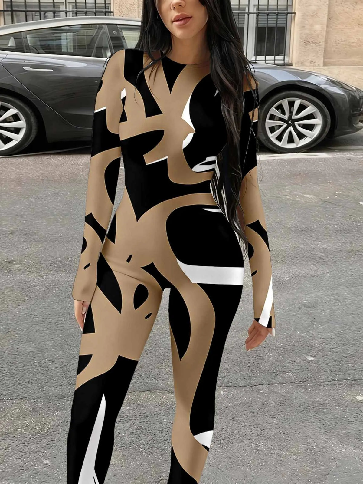 Jumpsuit – Slim Fit Long Sleeved – Polyester Elastane | KIMLUD