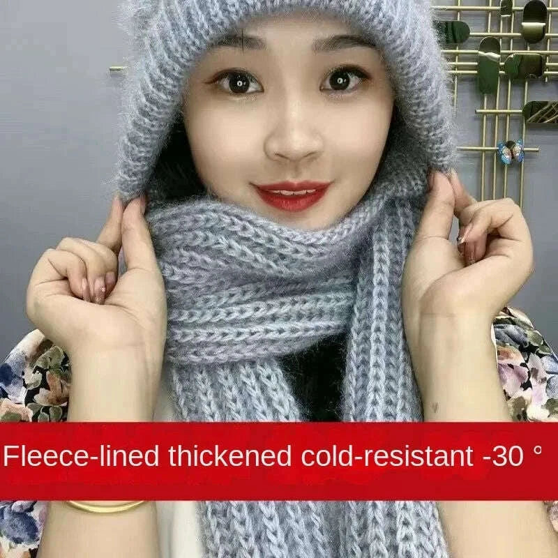 new-plush-and-thickened-scarf-integrated-wind-and-snow-hat-autumn-and-winter-squirrel-fluff-thread-hat-for-warmth-kimlud-kimlud-33910511