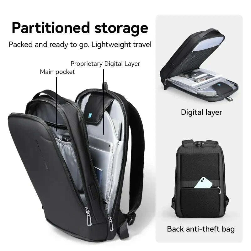 KIMLUD, MARK RYDEN Slim Laptop Backpack for Men Business Minimalist Backpack YKK Zipper Scratch Resistant With USB, KIMLUD Womens Clothes